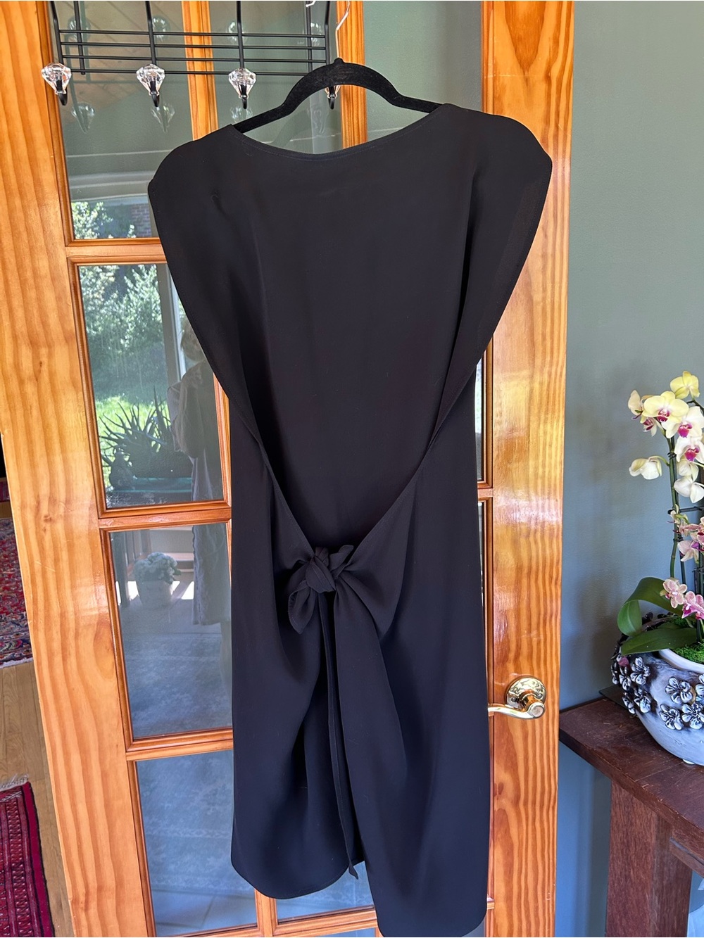 Vintage Zoran 1990s Tie Front Silk Dress NWOT